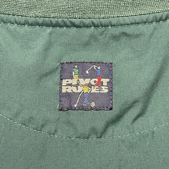 Vintage Pivot Rules XL Green Golf Embroidered Pullover Windbreaker - Picture 5 of 6